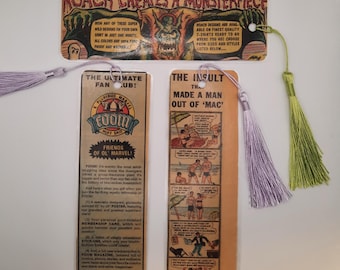 Bookmarks - Upcycled Ephemera - Made from used Vintage Comicbook Pages