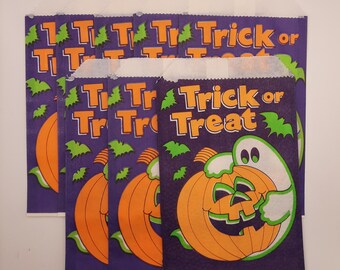 Vintage 1990s Halloween Treat Bags - Set of 8
