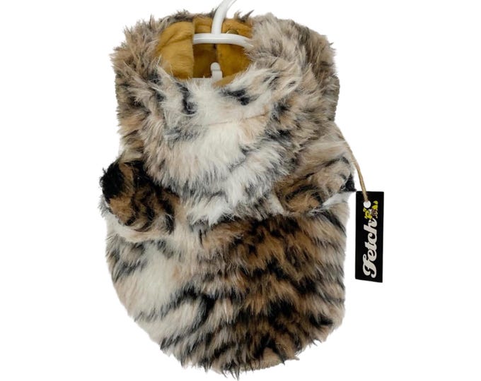Fauxfur Dog Jacket Snow Tiger With Ears on Hood