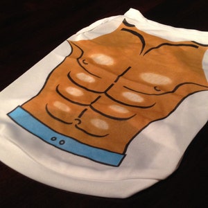 Dog Muscle Tank Top Airbrush 80's Inspired Beach Sun Swim Quick Dry Shirt Free Shipping bild 2