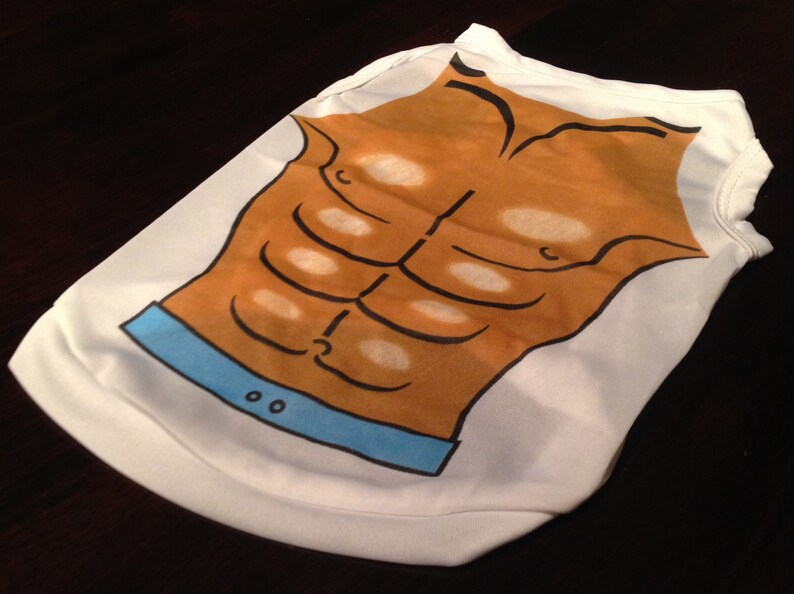 Dog Muscle Tank Top Airbrush 80's Inspired Beach Sun Swim Quick Dry Shirt Free Shipping bild 2