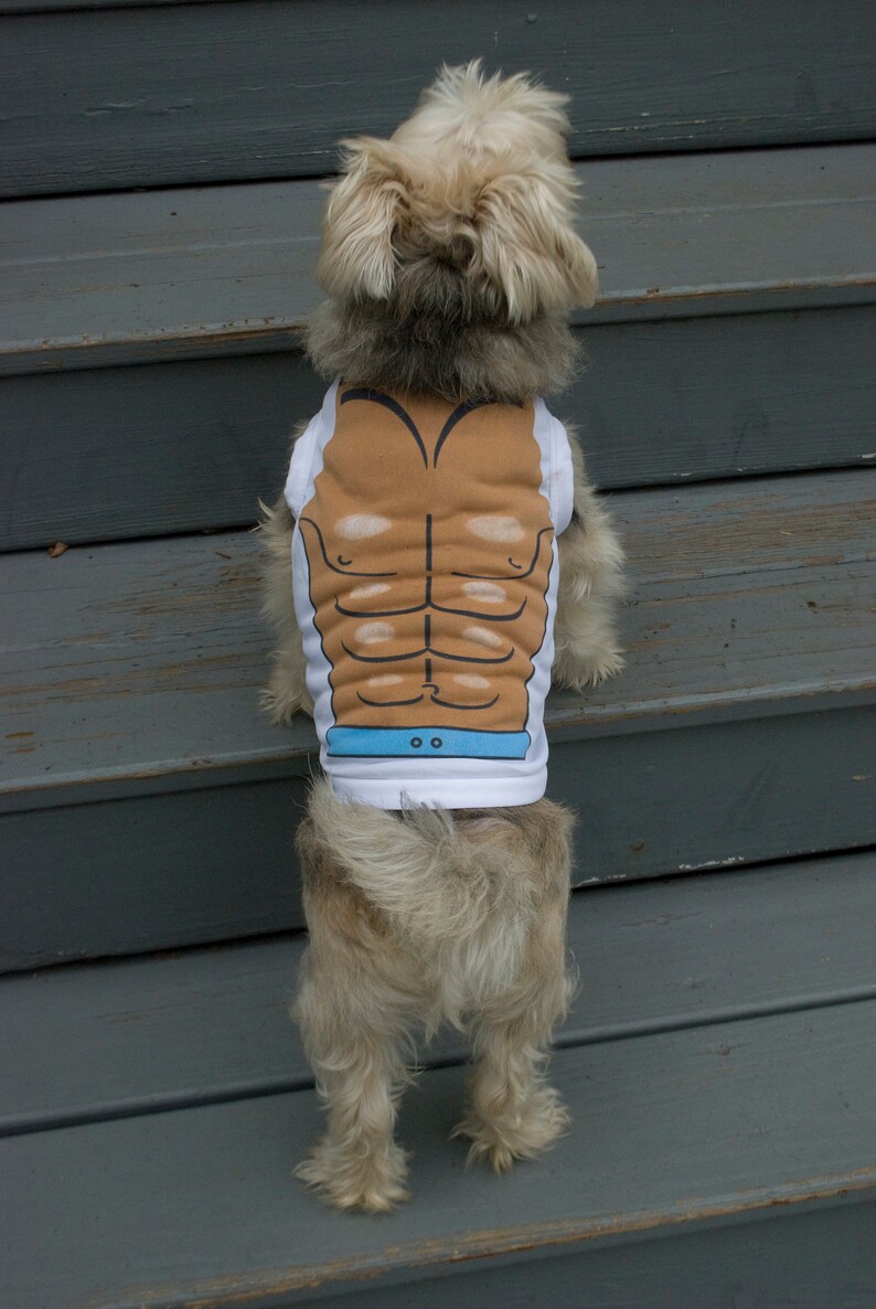 Dog Muscle Tank Top Airbrush 80's Inspired Beach Sun Swim Quick Dry Shirt Free Shipping bild 3