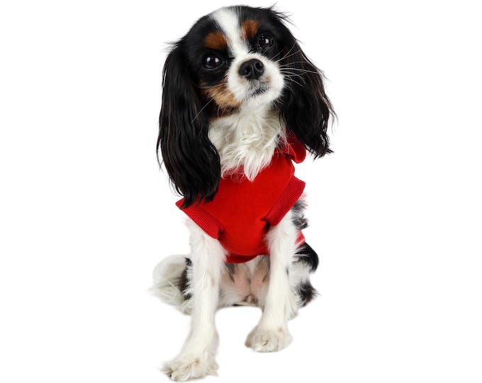 Basic Dog Hoodie Tee Solid Color Everyday Washable Plain Unisex Small Dogs Cute Red Pink White Black Hooded Tshirt Free Shipping