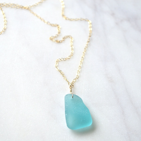 Long Sea Glass Necklace