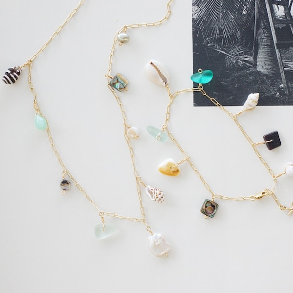 Ocean Charm Necklace Etsy