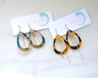 Acetate Teardrop Earrings