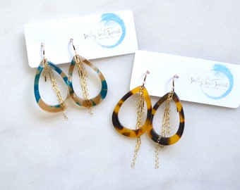 Acetate Teardrop Earrings