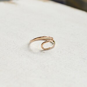 Ocean wave ring, Sterling wave ring, Gold wave ring image 5