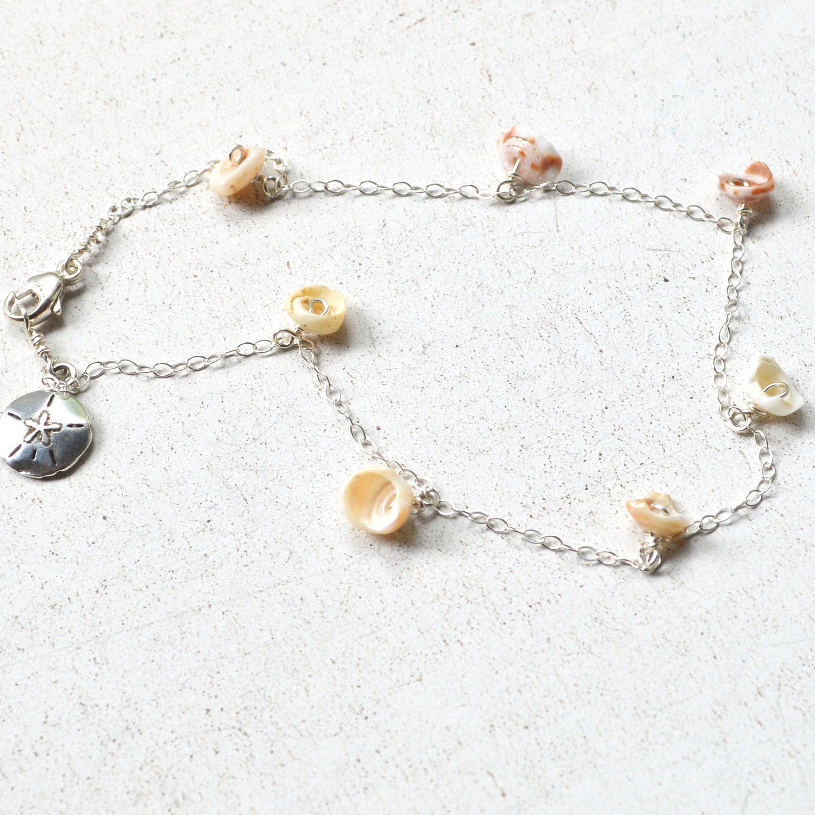 Puka Shell Anklet Beachy Anklet Shell Anklet Dangling Shell - Etsy