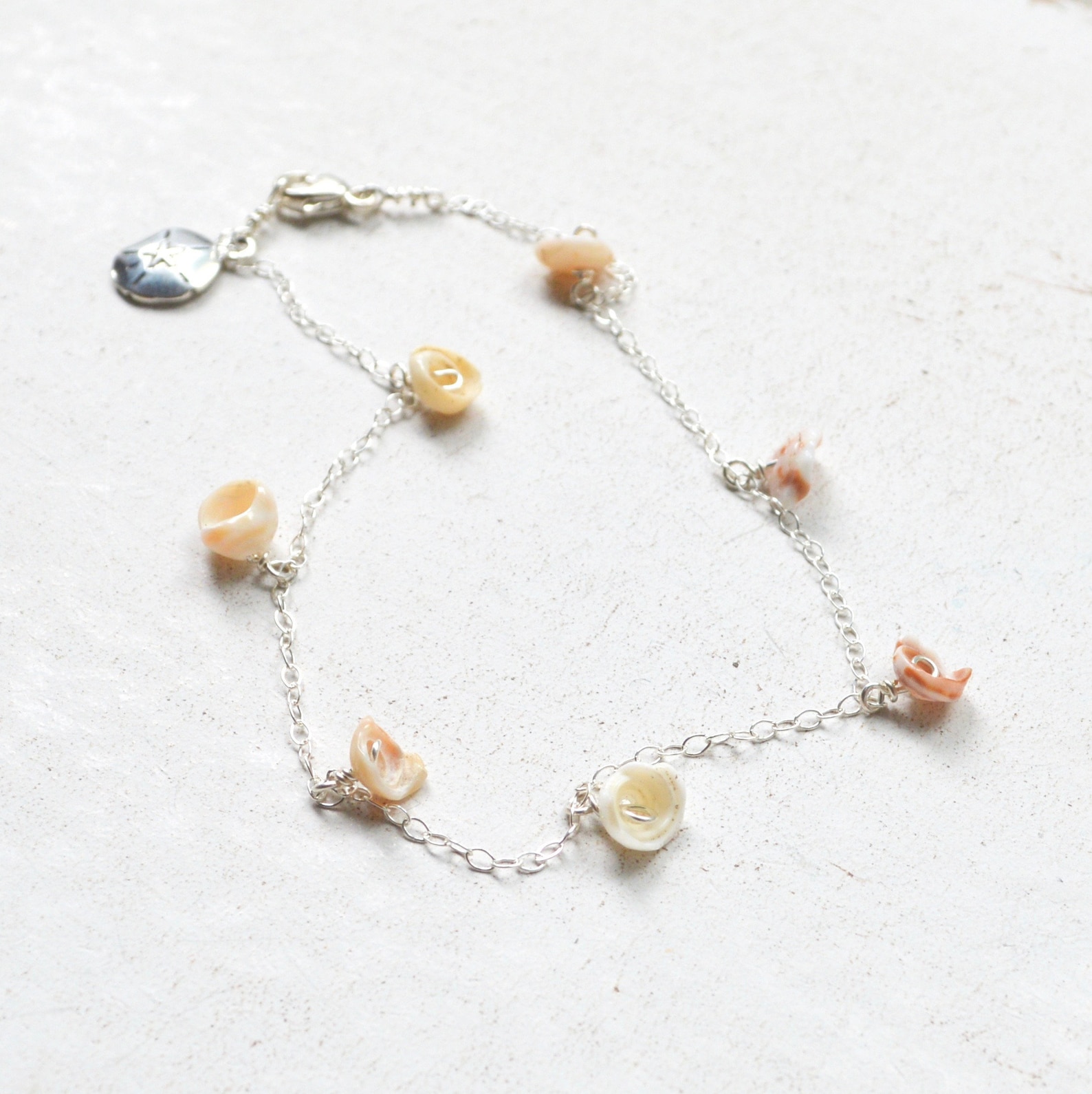 Puka Shell Anklet Beachy Anklet Shell Anklet Dangling Shell - Etsy