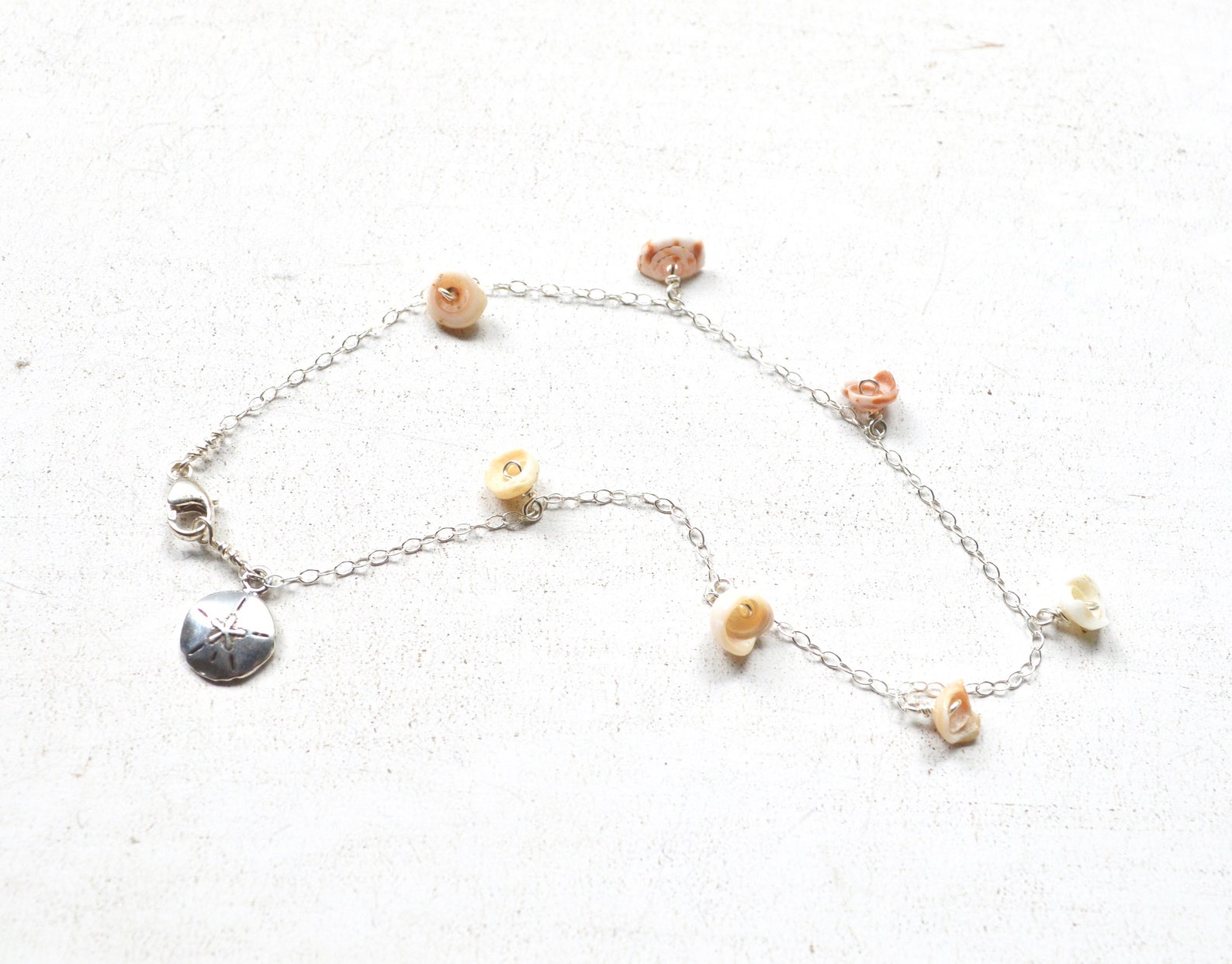 Puka Shell Anklet Beachy Anklet Shell Anklet Dangling Shell - Etsy