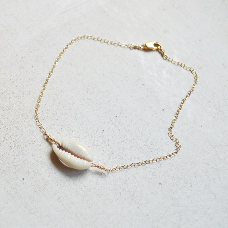 Cowrie Shell Anklet Beachy Anklet Shell Anklet Etsy
