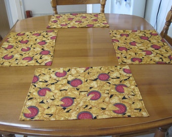 Place mats, Placemats, Cotton Placemats, Chips and Salsa, Reversible Placemats, Casual Placemats, Table linens, Cotton Table linens