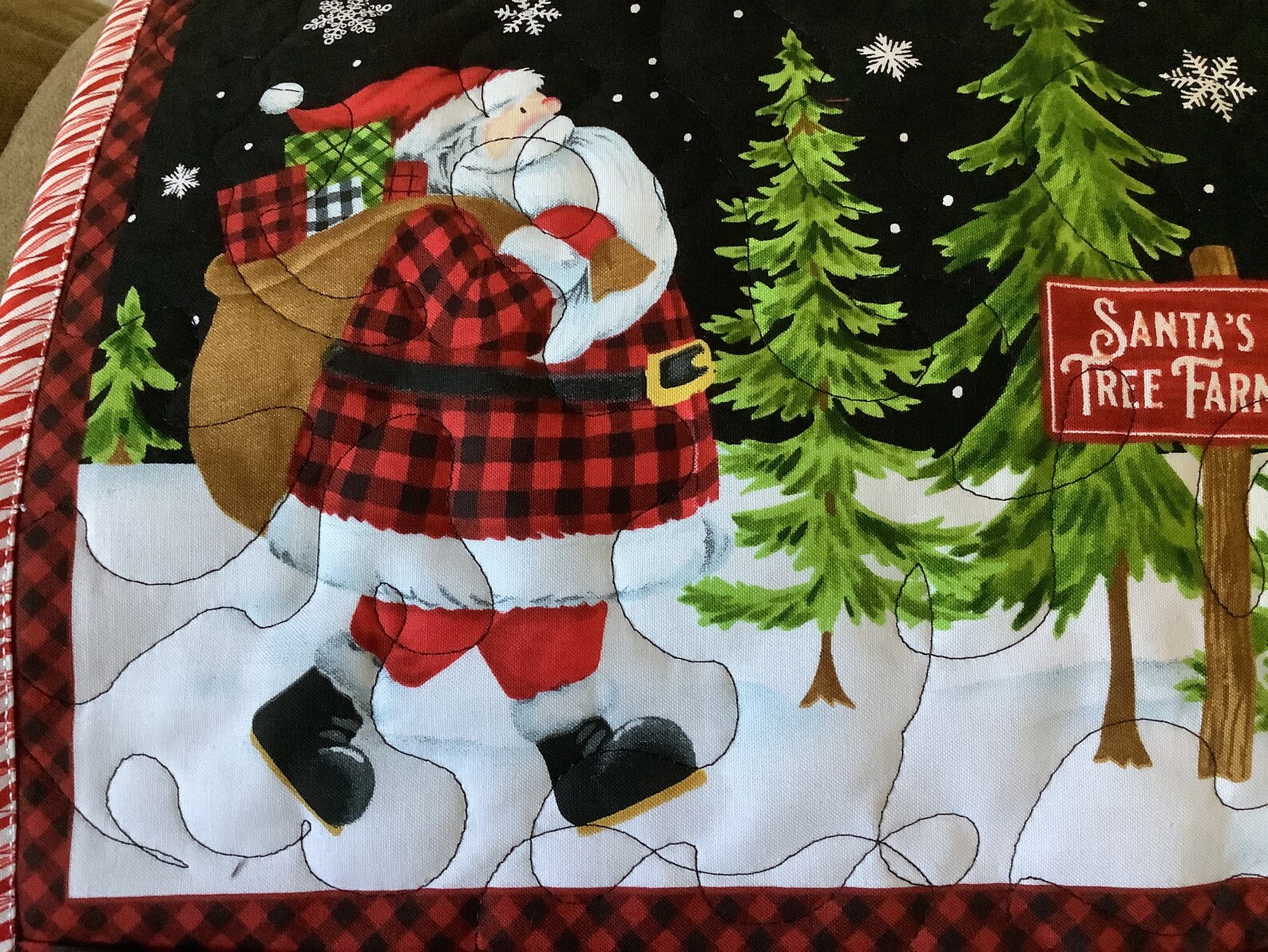 Quilted Advent Calendar Quilted Santa's Tree Farm Advent Etsy Canada