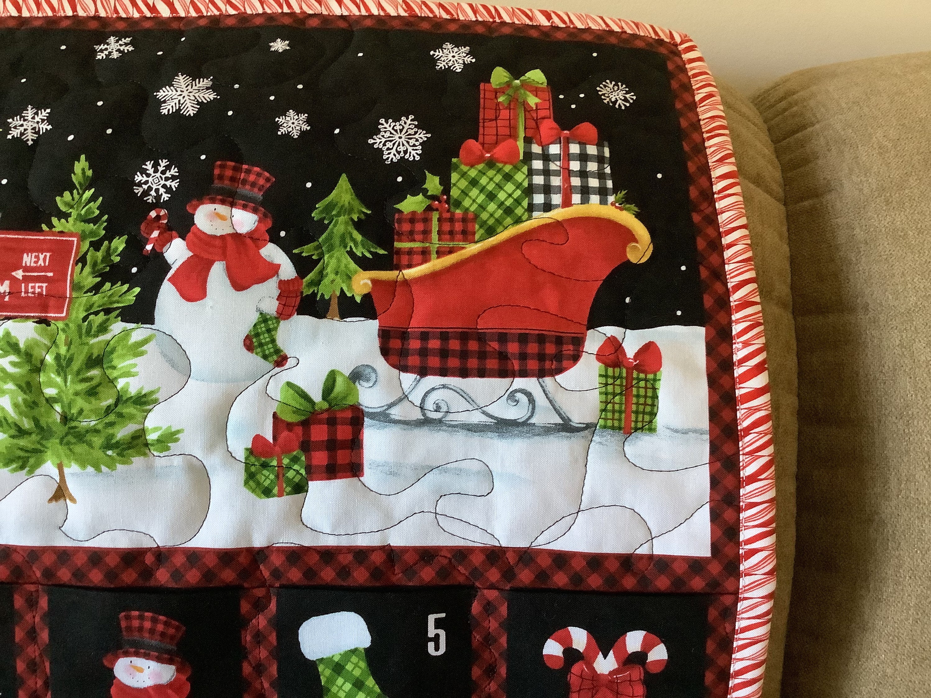 Quilted Advent Calendar Quilted Santa's Tree Farm Advent Etsy Canada