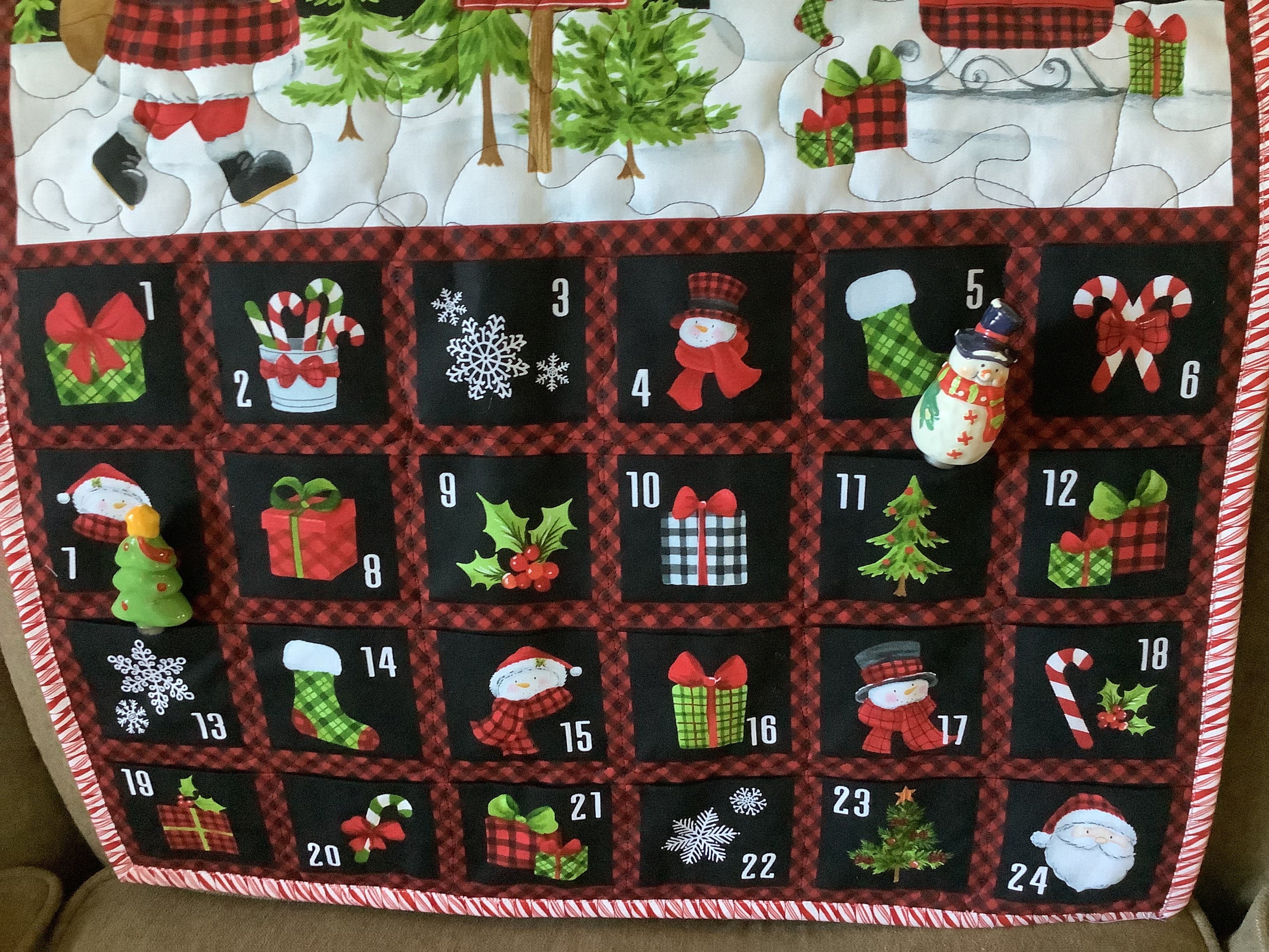 Quilted Advent Calendar Quilted Santa's Tree Farm Advent Etsy Canada