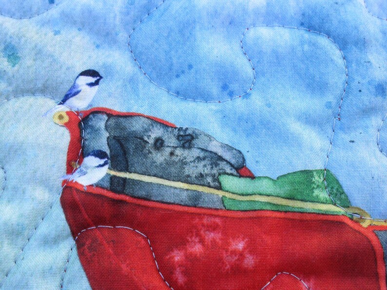 Reindeer Winter Decor Handmade quilt Holiday decor Christmas decor gift Twin sized quilt Lap Quilt Reindeer quilt Christmas quilt