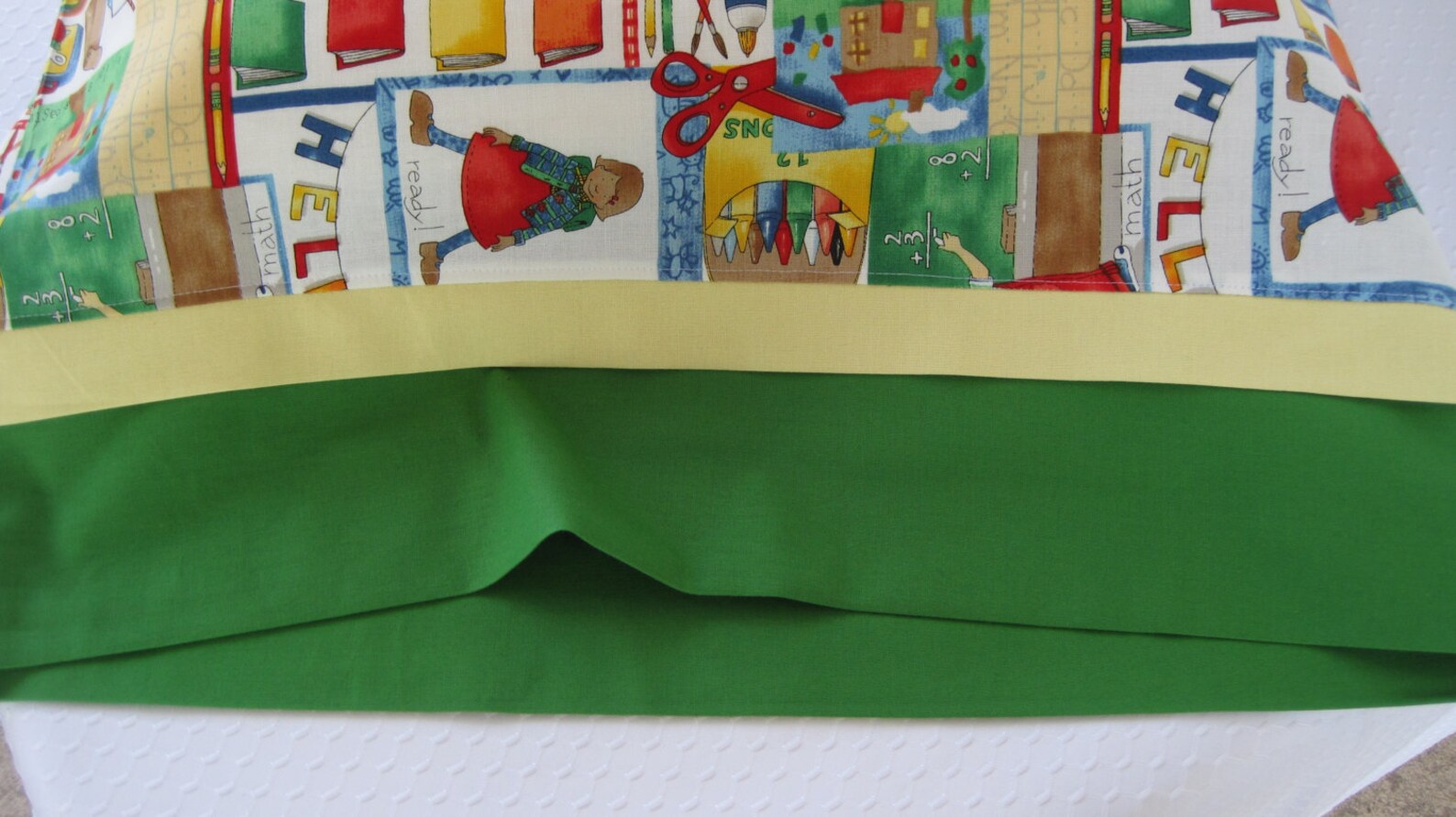 Pillow Case, Themed Pillow Case, Back to School, Cotton Bedding, Cotton