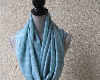 Blue infinity scarf, aqua infinity scarf, pastel scarf, gift scarf for women, light blue scarf, secret santa gift, classic business scarf