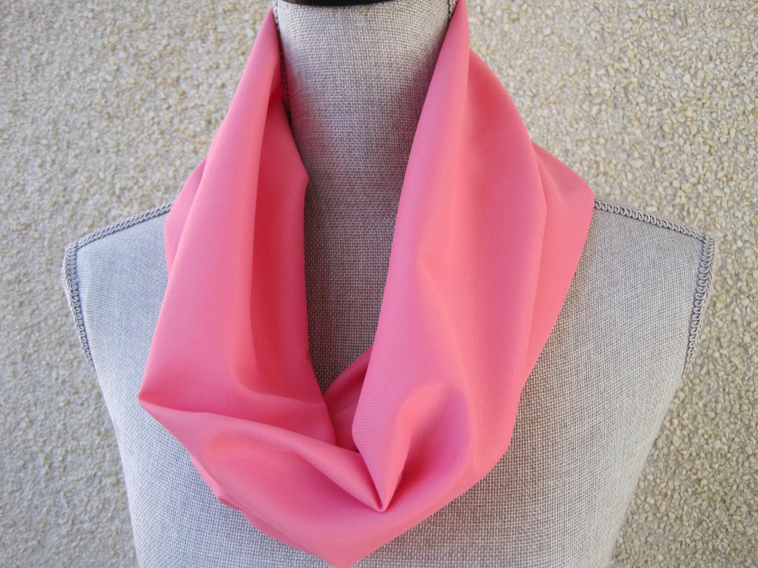 Bubblegum Pink Scarf, Pink Infinity Scarf, Bright Pink Scarf, Pink Knit ...