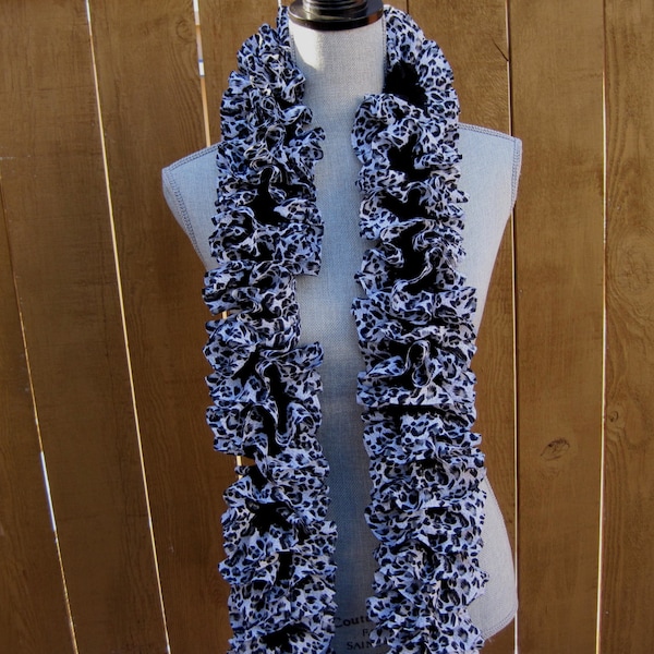 Foulard en tissu tricoté, écharpe ébouriffée, longue écharpe, foulard imprimé animal
