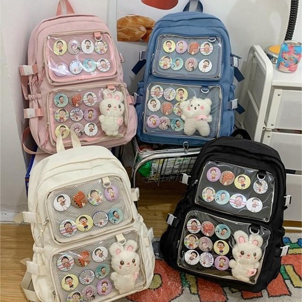 Backpack Ita Bag,School Ita Backpack,Pin Trading Bag, Window Backpack,Ita bag Backpack