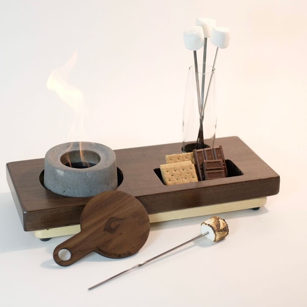 Ultimate S'mores Kit with Table Top Fire Pit and Board.