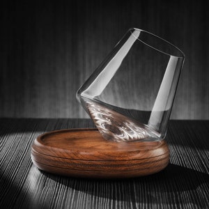 Swoon Aerating Revolving Spinning Wine Glass with Reversible Coaster