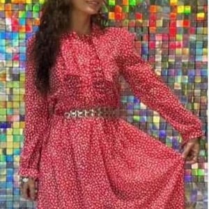 Vintage 80s floral dress 80s dress prairie dress vintage clothing for women cottagecore dress