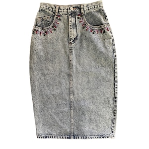 Vintage Jordache jean skirt Vintage 80s Jean skirt 1980s clothing for women 80s clothing