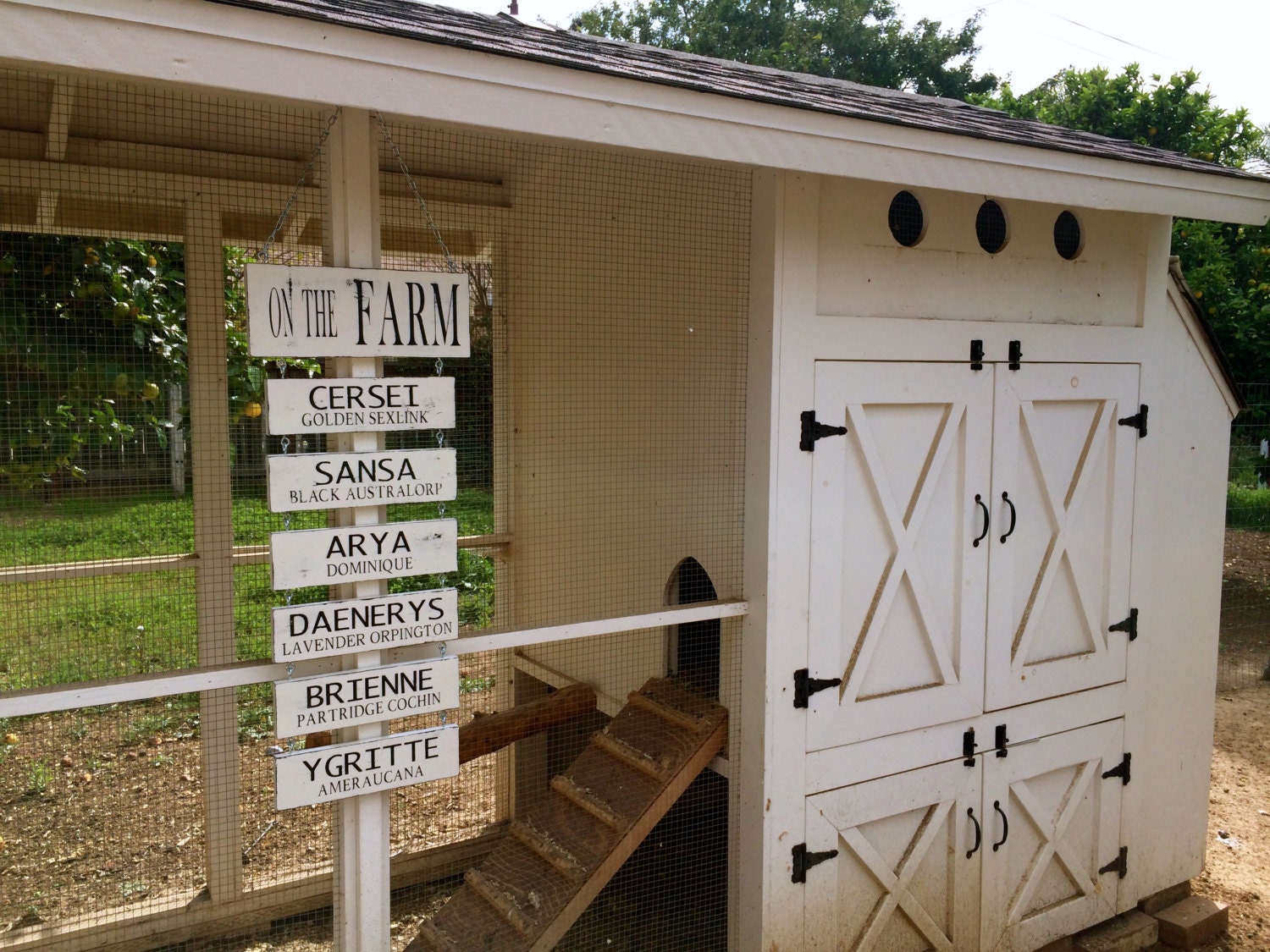 Personalized Chicken Coop Sign Hanging Coop Sign Barn Sign Etsy