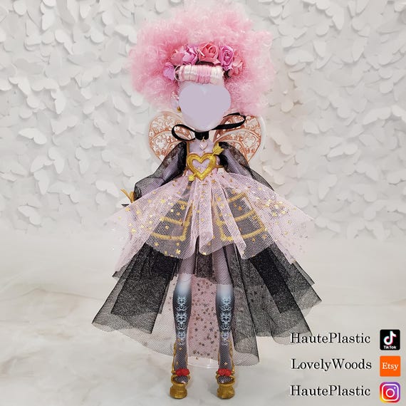 Doll Outfit: Cupid Babydoll Dress, Puff Sleeves, Flower Crown
