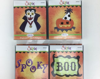 Sizzix Originals Craft Cutting Die Halloween U PIC Count Dracula Pumpkin Toy Jack-o-lantern Phrases Boo w/ Frame & Spooky NEW