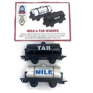 ERTL Thomas Lokomotive und Freunde Teer & Milchwagen VTG 1993 CLOUD #4001 2er Set w / Karte