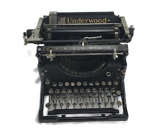 Antique Underwood Typewriter No 5 Early 1920's WORKING Serial # 1630054-5