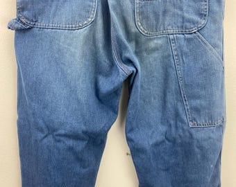 Sears Roebuck Weartuff Blue Jeans Carpenter Pants Men's 36x30