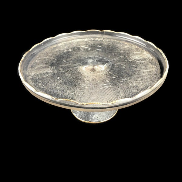 Gold Rim Cake Stand Etsy