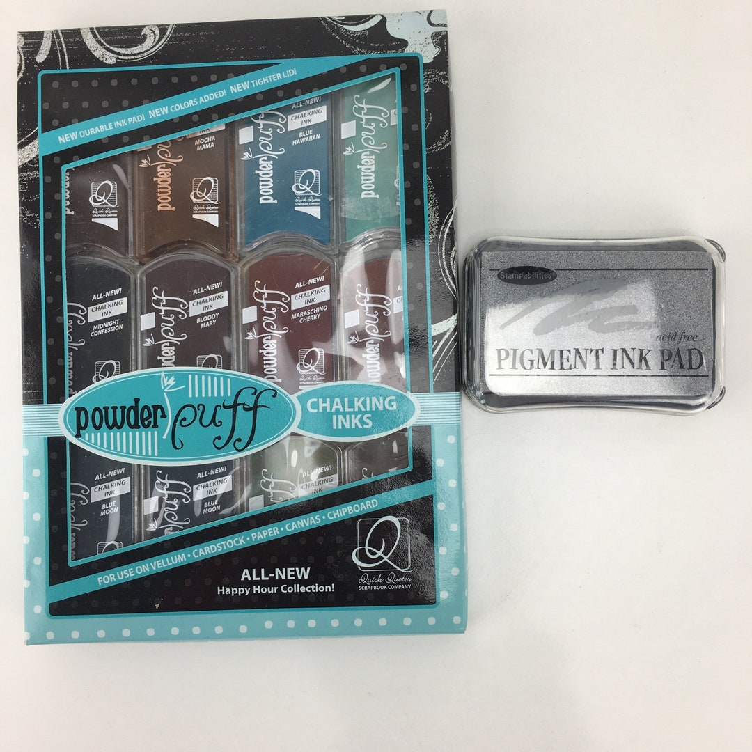 Powder Puff Quick Quotes Chalking Ink Pads Happy Hour Set Collection