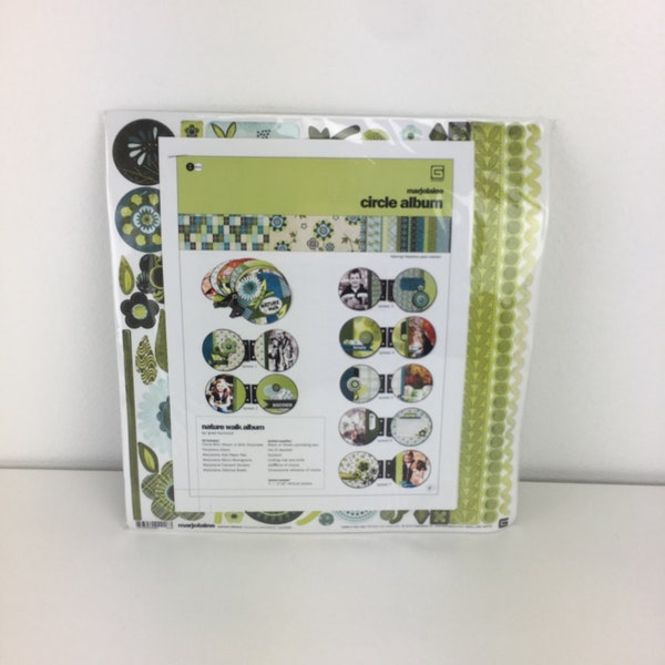 Basic Grey Marjolaine Nature Walk Circle Mini Album Kit 2010 Scrapbooking Journaling Book Set Complete