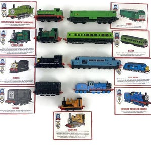 ERTL Thomas der Zug Wagen Die Cast Metal Vtg 1989-1996 Wolke w / Karten U PIC D199 Diesel Peter Sam Mavis