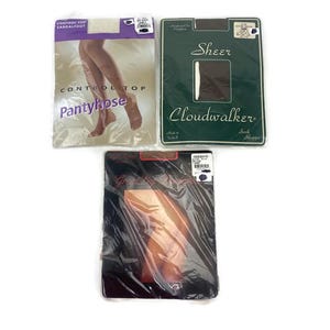 Pantyhose VTG NIP U PIC Goodys Great Leg Beige Light Support S/M Control Top Sandalfoot Off White C Sheer Cloudwalker Reinforced Toe Taupe A