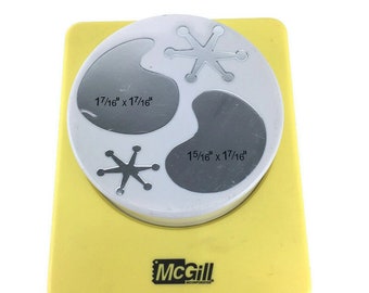 McGill Retro Bling Pop Punch 3" Small & Large Jacks and Word Bubbles Paper Craft JAMMED