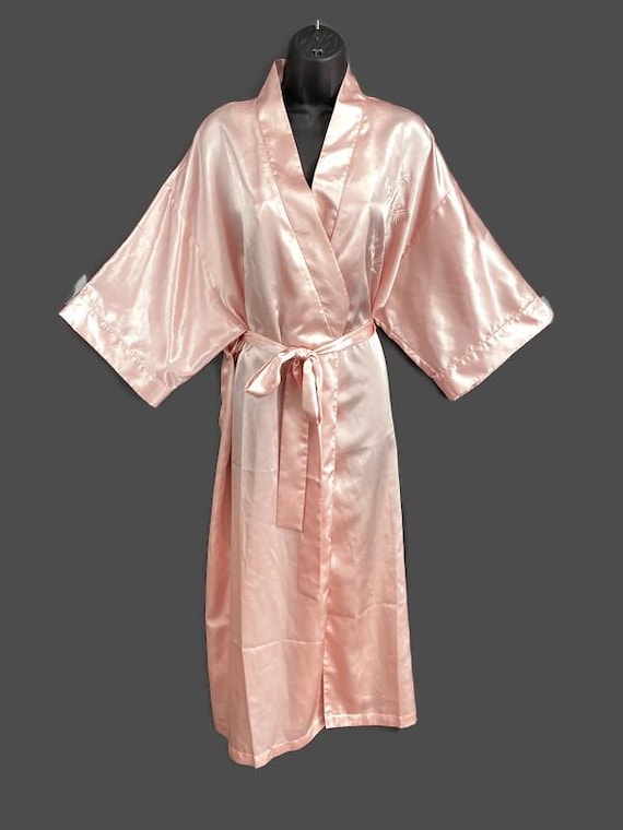 Pink Satin Kimono Bathrobe Long Maxi Robe Women's ESTIMATED One Size Fits Most L XL 2X Sexy Lingerie Short Sleeves Floral Embroidered VTG - Etsy Pink Satin Kimono Bathrobe Long Maxi Robe Women's ESTIMATED One Size Fits Most L XL 2X Sexy Lingerie Short Sleeves Floral Embroidered VTG - Etsy