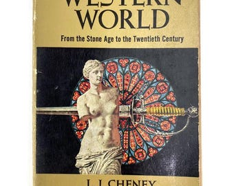 Een geschiedenis van de westerse wereld, van het stenen tijdperk tot de twintigste eeuw Eerste editie, eerste druk, door L.J. Cheney, PB VTG 1959