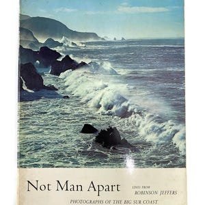 Not Man Apart Zdjęcia linii wybrzeża Big Sur autorstwa Robinsona Jeffersa Sierra Club Ballantine Book PB VTG 1969 Ansel Adams Art Poezja