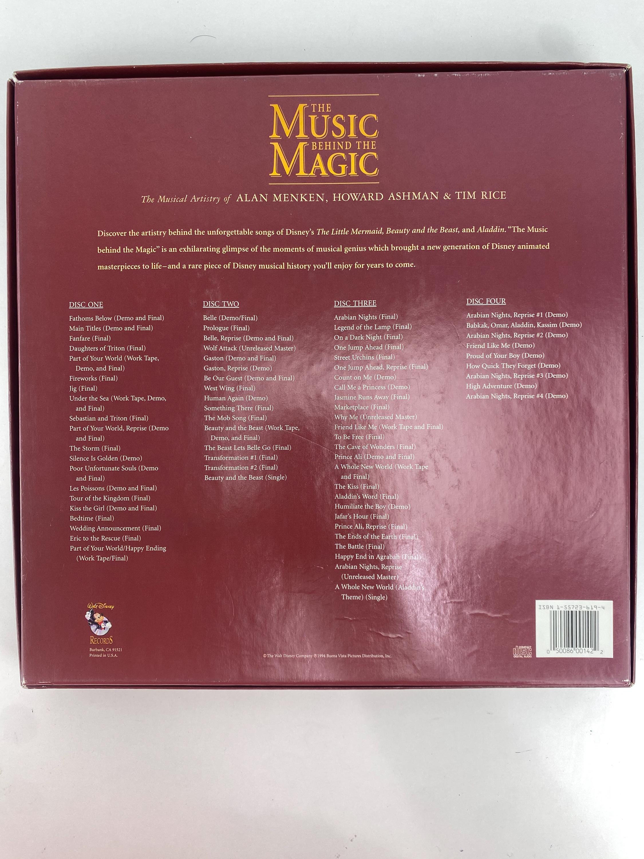 Walt Disney the Music Behind the Magic 4 CD & Book Boxed Set Alan Menken Howard Ashman Tim Rice Little Mermaid Beauty and the Beast Aladdin - Etsy Walt Disney the Music Behind the Magic 4 CD & Book Boxed Set Alan Menken Howard Ashman Tim Rice Little Mermaid Beauty and the Beast Aladdin - Etsy