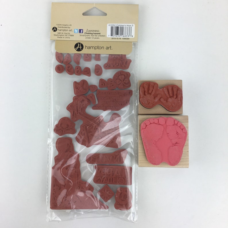 Stamp Lot 3 Pc Children Baby Infant Graphic 45 Children's Hour 3 ...