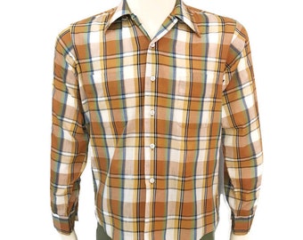Plaid Blouse Autumn Rust Plaid Rena Rowan ON SALE 50/% Off