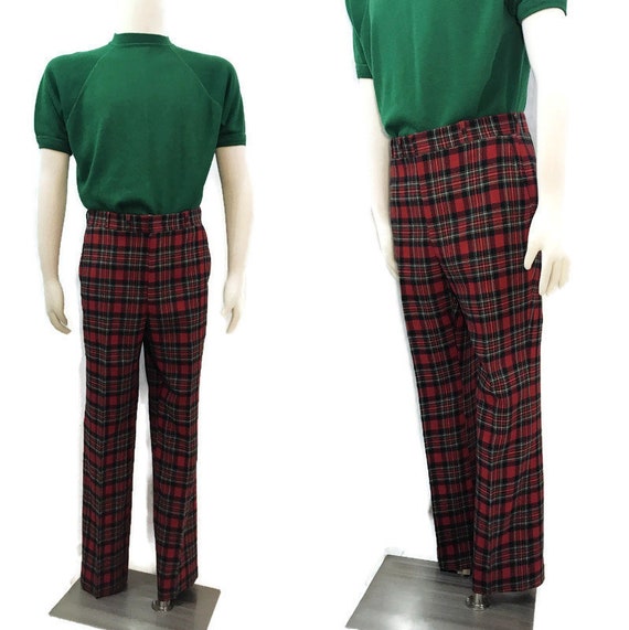 red tartan pants mens
