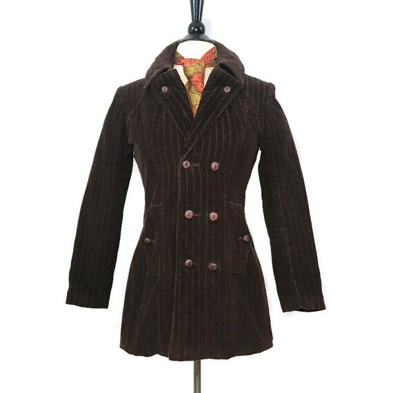 Vintage 60s Jacket Men's Regency Style Double Brea